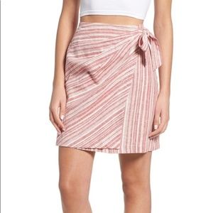 BP Red Candycane Wrap Skirt SZ Large NWT